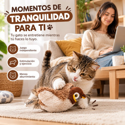 Pajaro Interactivo Antiestres Para Gatos