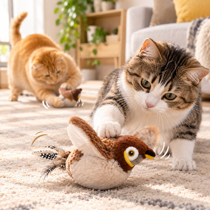 Pajaro Interactivo Antiestres Para Gatos